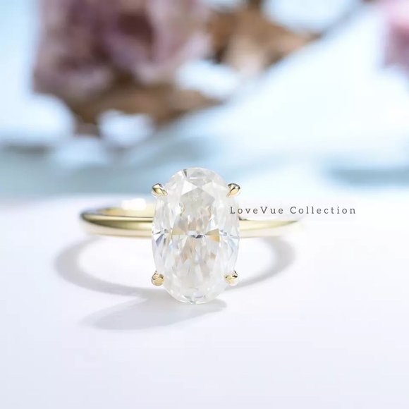 Certified 3ct. t.w. Oval Diamond in 10k Yellow Gold Crushed Ice Cut Wedding Ring - Picture 4 of 15